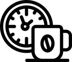 icono de vector de tiempo de café