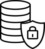 icono de vector de seguridad de datos