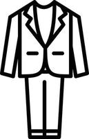 Wedding Men Suit Vector Icon