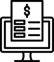 Online Invoice Vector Icon