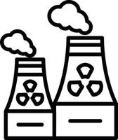 icono de vector de contaminación nuclear