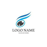 plantilla de diseño de ilustración de icono de logotipo de cuidado de ojos vector