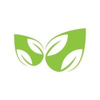 logos de icono verde logotipo y símbolo ecología vector