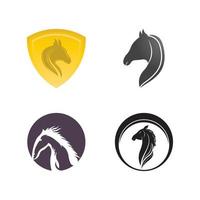 Horse head logo icon template design vector