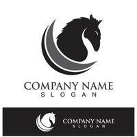 Horse head logo icon template design vector