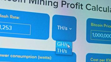 Cryptocurrency mining on a computer screen. The algorithm of the computer program on the monitor. Execution of the program code for the mining program. Pop-up lines of a computer program. video