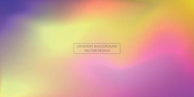 Panoramic web template multicolor gradient background, stylish design element - Vector