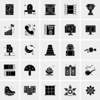 25 iconos de negocios universales vector ilustración de icono creativo para usar en proyectos relacionados con la web y dispositivos móviles