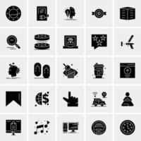 25 iconos de negocios universales vector ilustración de icono creativo para usar en proyectos relacionados con la web y dispositivos móviles