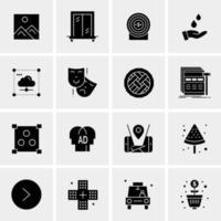 16 iconos de negocios universales vector ilustración de icono creativo para usar en proyectos relacionados con la web y dispositivos móviles