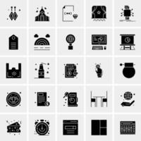 25 iconos de negocios universales vector ilustración de icono creativo para usar en proyectos relacionados con la web y dispositivos móviles