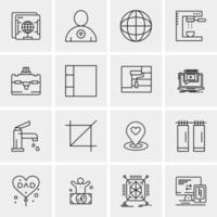 16 Universal Business Icons Vector Creative Icon Illustration to use in web and Mobile Related project