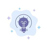Bulb Energy Idea Solution Blue Icon on Abstract Cloud Background vector