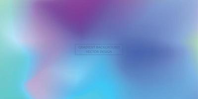 Panoramic web template multicolor gradient background, stylish design element - Vector