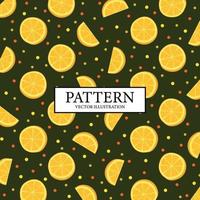 Pattern background of fresh yellow lemon slices - Vector