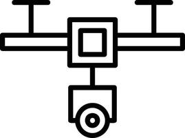 icono de línea de drone vector