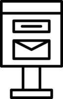 Postbox Line Icon vector