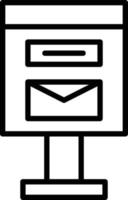 Postbox Line Icon vector