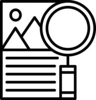 Research Line Icon vector