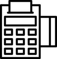 Pos Terminal Line Icon vector