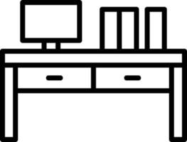 Graphic Table Line Icon vector