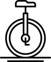 Monocycle Line Icon vector