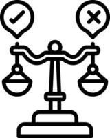 Judgment Line Icon vector