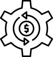 Processing Line Icon vector