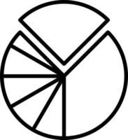 Pie Chart Line Icon vector