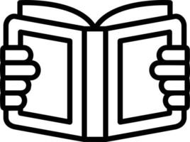 Reading Line Icon vector