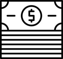 Banknotes Line Icon vector