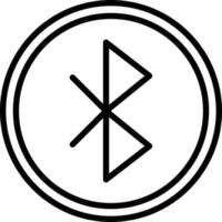 Bluetooth Line Icon vector