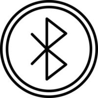 Bluetooth Line Icon vector