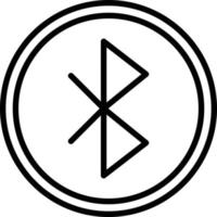 icono de línea bluetooth vector