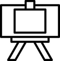 Canvas And Easel Line Icon vector