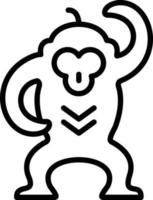 Monkey Line Icon vector