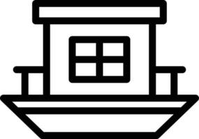 Houseboat Line Icon vector