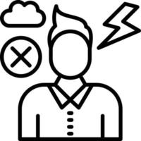 Anxiety Line Icon vector