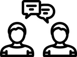 Discussion Line Icon vector