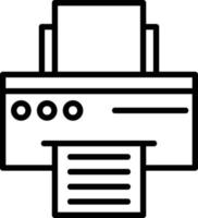 Printer Line Icon vector