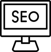 Seo Line Icon vector