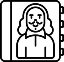 Biography Line Icon vector