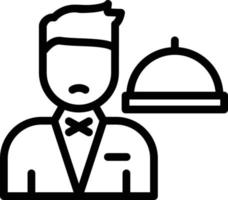 Waiter Line Icon vector