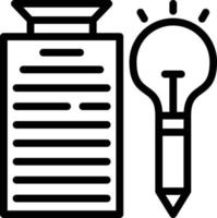 Creative Writing Line Icon vector