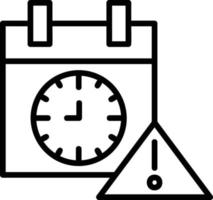 Deadline Line Icon vector