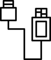 Usb Cable Line Icon vector