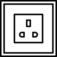 Power Socket Line Icon vector