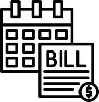 Bill Line Icon vector