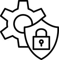 Security Line Icon vector