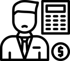 Accountant Line Icon vector